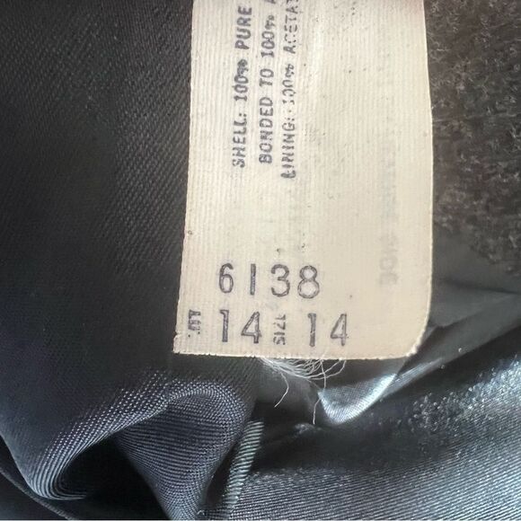 Mackintosh Vintage Gray Wool Pea Coat 14 Large - Picture 15 of 16